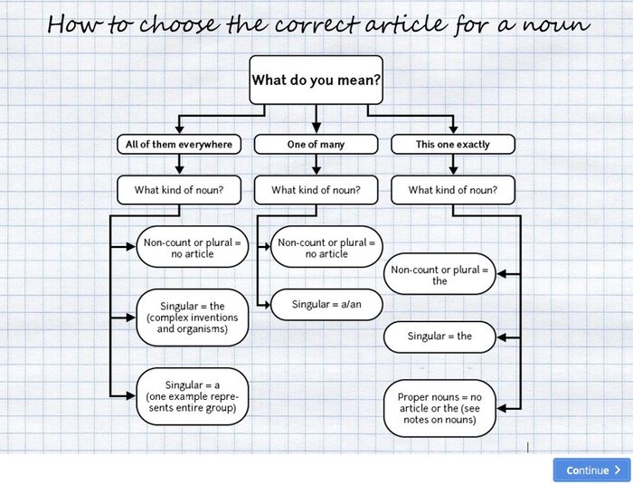 how to choose the correct article for a noun