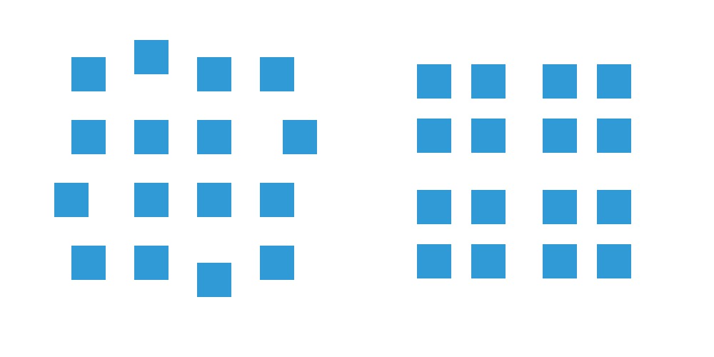 Random vs united objects