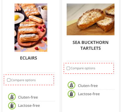 A website of a confectionary company