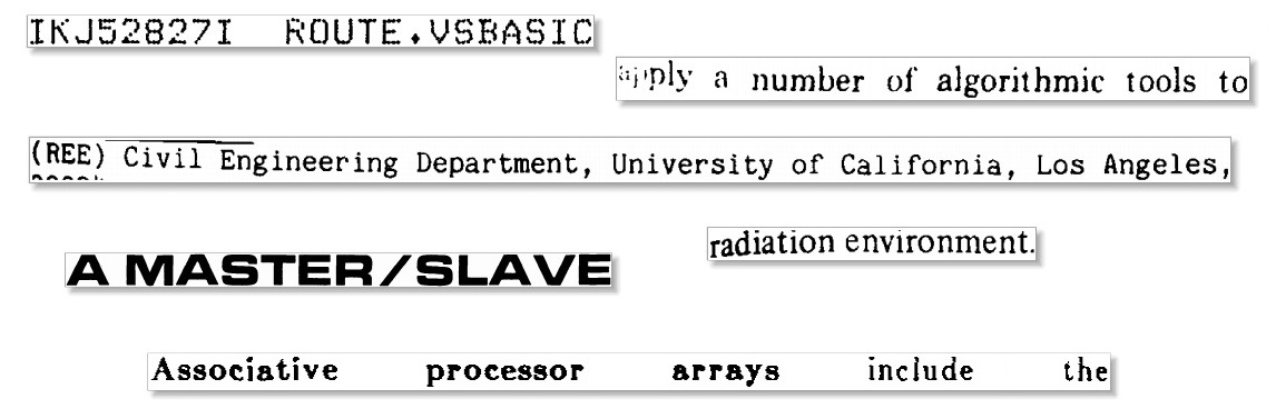 Strings from UW3 dataset (UW3)